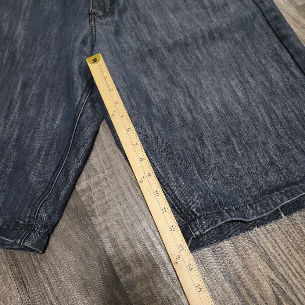 Most Official Seven Jeans Shorts Black Baggy Wide Leg Hip Hop Mens 40x13 Y2k - Picture 4 of 12